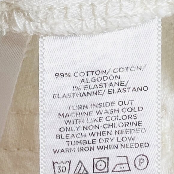 Loft Women's High-Rise Straight-Leg Stretch Cream Denim Jeans Size 31/12 NWOT - Picture 6 of 11